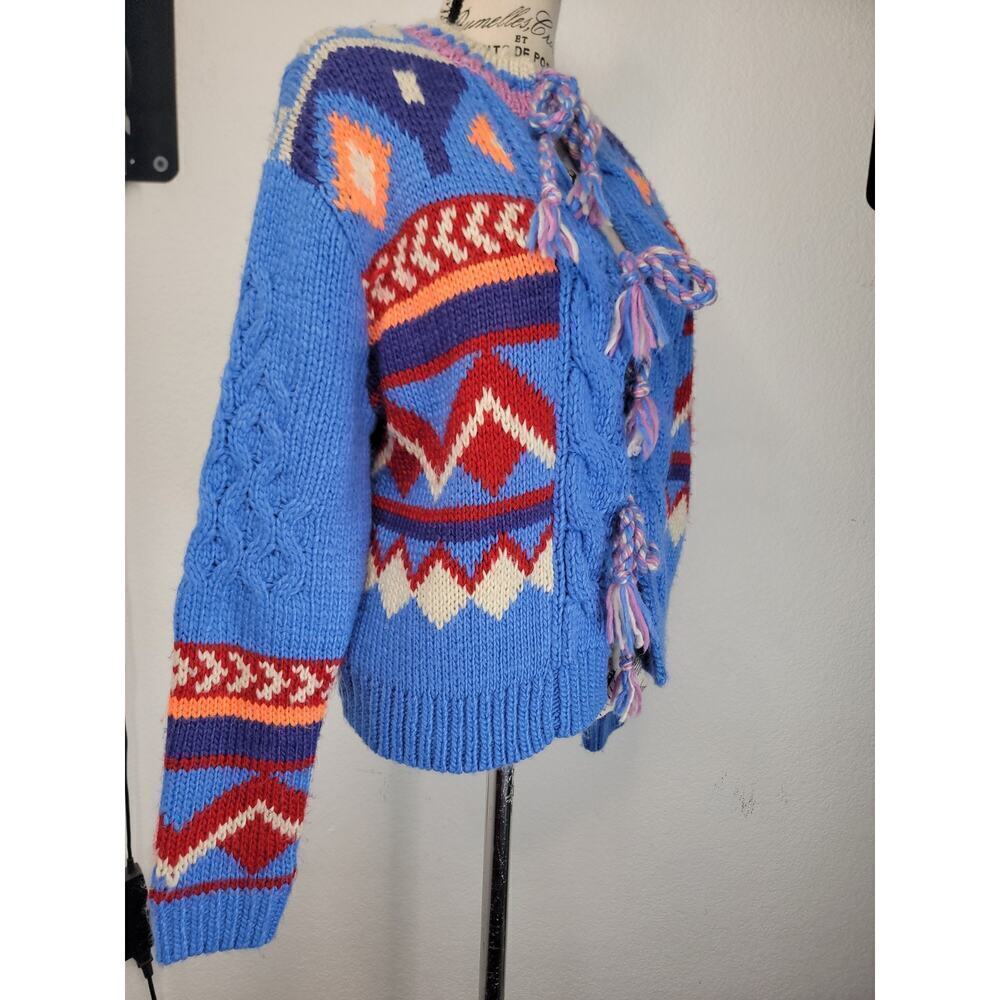 Kimchi Blue Perri Cardigan XS Vintage Inspo geo intarsia Glam Boho Indie Sleaze - Picture 6 of 13